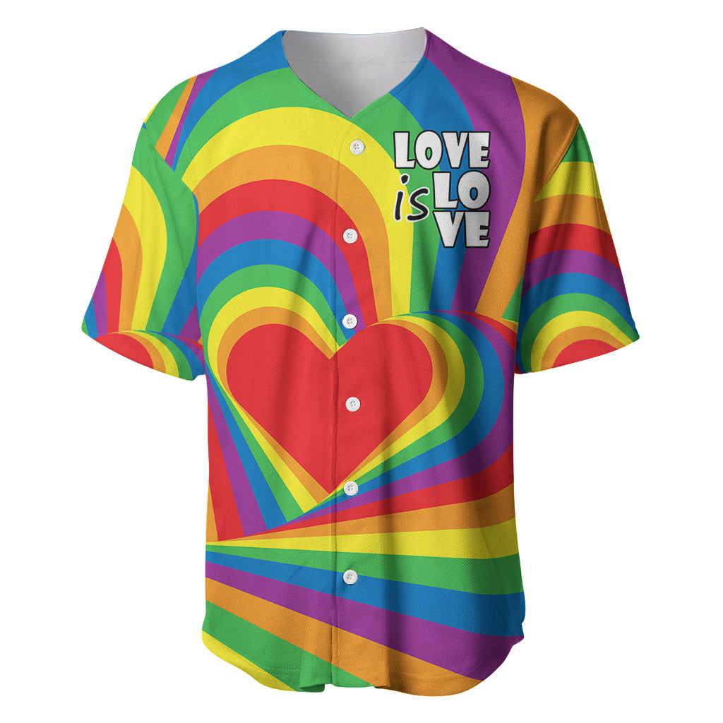 Pride LGBT Love is Love Baseball Jersey Rainbow Vibe LT9 - Wonder Print Shop