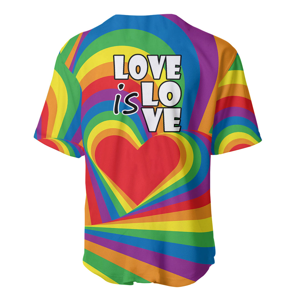 Pride LGBT Love is Love Baseball Jersey Rainbow Vibe LT9 - Wonder Print Shop