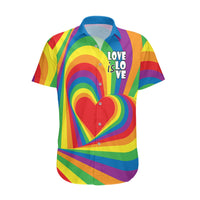Pride LGBT Love is Love Hawaiian Shirt Rainbow Vibe - Wonder Print Shop