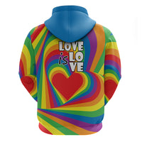 Pride LGBT Love is Love Hoodie Rainbow Vibe - Wonder Print Shop