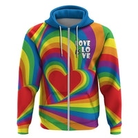 Pride LGBT Love is Love Hoodie Rainbow Vibe - Wonder Print Shop