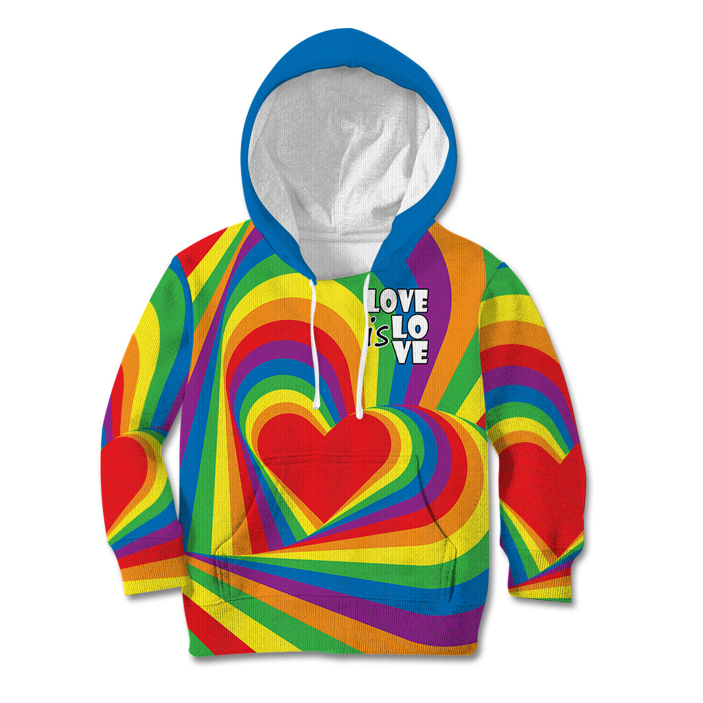 Pride LGBT Love is Love Kid Hoodie Rainbow Vibe - Wonder Print Shop
