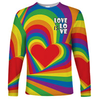 Pride LGBT Love is Love Long Sleeve Shirt Rainbow Vibe - Wonder Print Shop