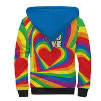 Pride LGBT Love is Love Sherpa Hoodie Rainbow Vibe - Wonder Print Shop