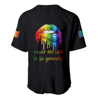Pride Month To Be Yourself Baseball Jersey Black Vibe LT9 - Wonder Print Shop