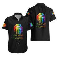 Pride Month To Be Yourself Hawaiian Shirt Black Vibe - Wonder Print Shop