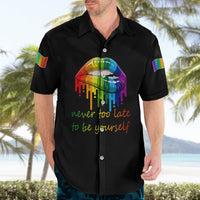 Pride Month To Be Yourself Hawaiian Shirt Black Vibe - Wonder Print Shop