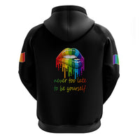 Pride Month To Be Yourself Hoodie Black Vibe - Wonder Print Shop