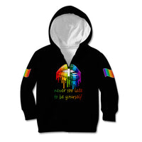 Pride Month To Be Yourself Kid Hoodie Black Vibe - Wonder Print Shop