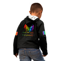 Pride Month To Be Yourself Kid Hoodie Black Vibe - Wonder Print Shop