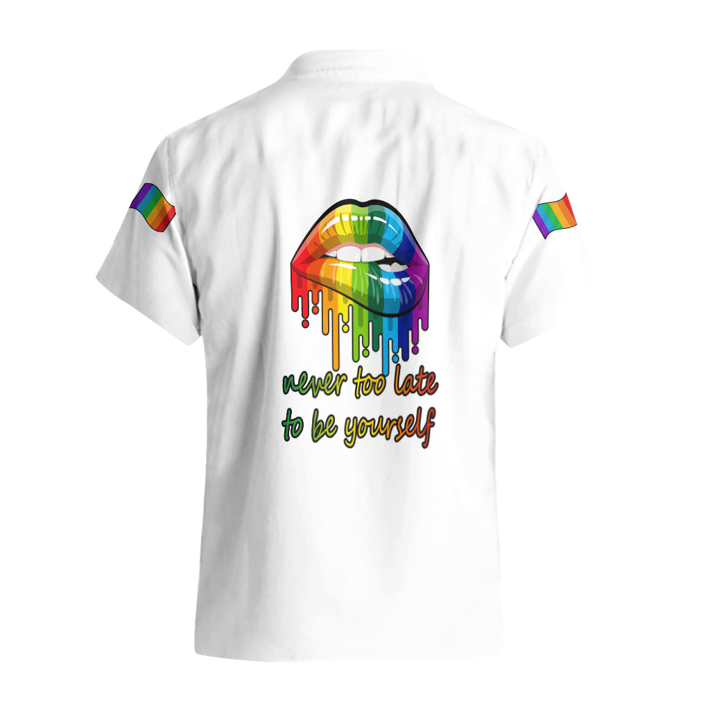Pride Month To Be Yourself Hawaiian Shirt White Vibe - Wonder Print Shop