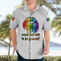 Pride Month To Be Yourself Hawaiian Shirt White Vibe - Wonder Print Shop