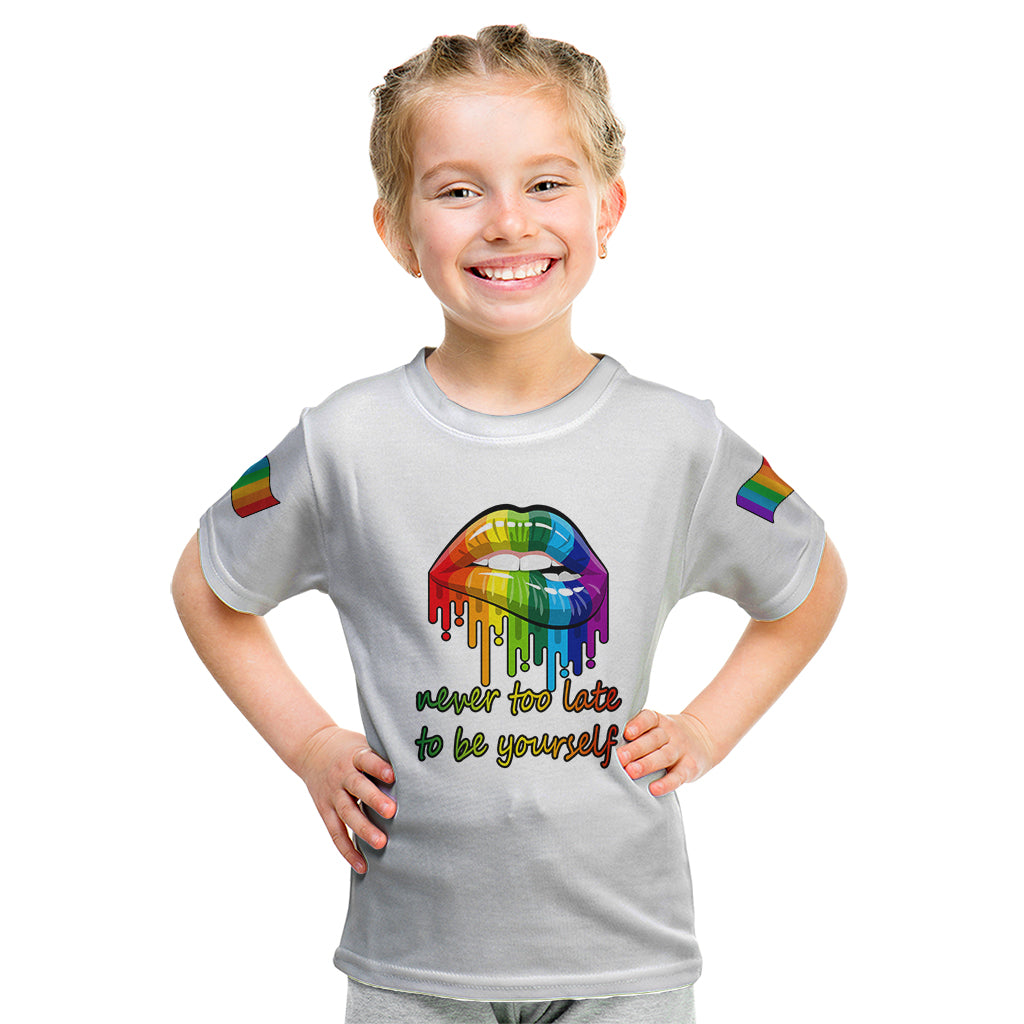 Pride Month To Be Yourself Kid T Shirt White Vibe - Wonder Print Shop