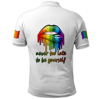 Pride Month To Be Yourself Polo Shirt White Vibe - Wonder Print Shop