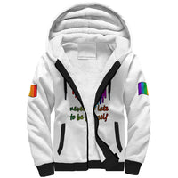 Pride Month To Be Yourself Sherpa Hoodie White Vibe - Wonder Print Shop