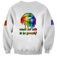 Pride Month To Be Yourself Sweatshirt White Vibe - Wonder Print Shop