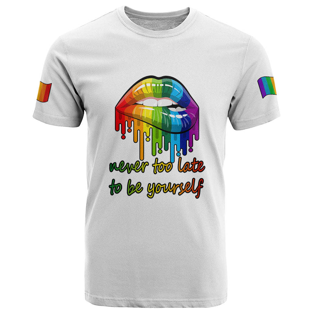 Pride Month To Be Yourself T Shirt White Vibe - Wonder Print Shop