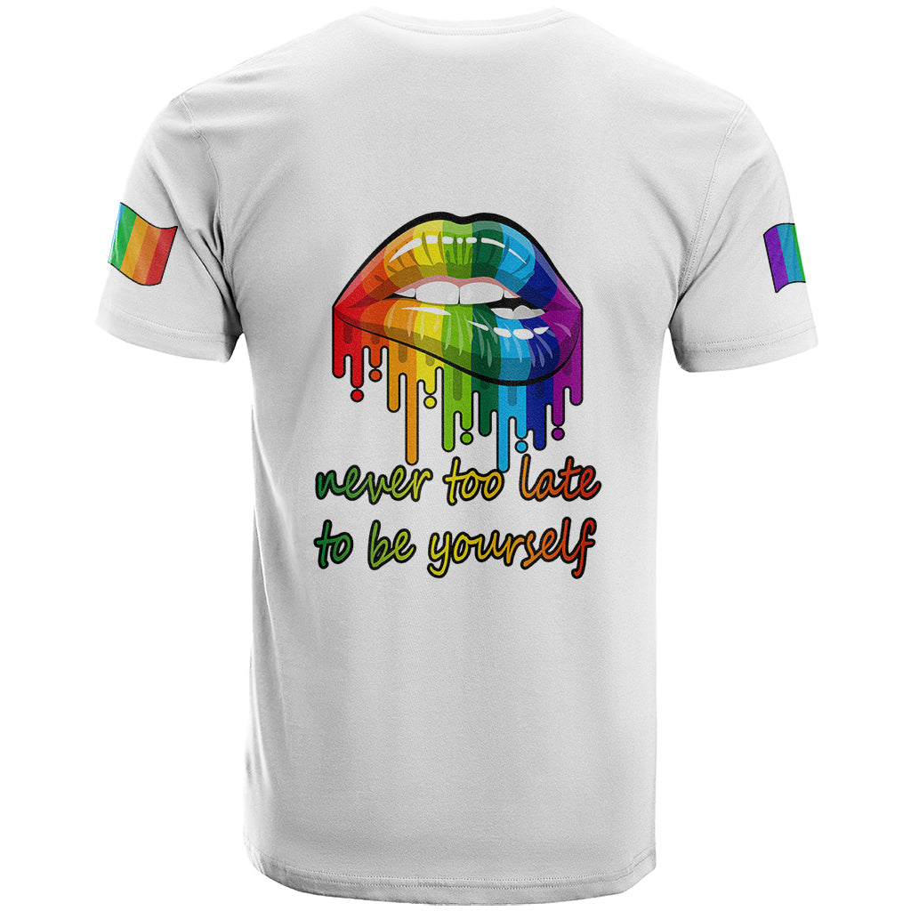 Pride Month To Be Yourself T Shirt White Vibe - Wonder Print Shop