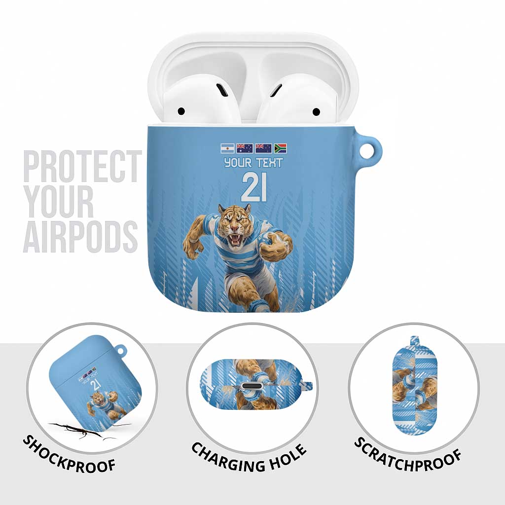 Argentina Rugby Custom AirPods Case Glory Be To Pumas - Wonder Print Shop
