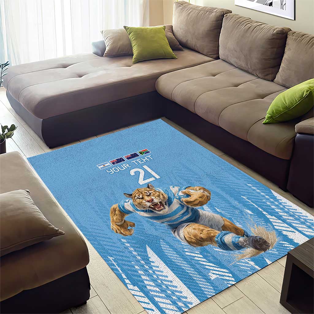 Argentina Rugby Custom Area Rug Glory Be To Pumas - Wonder Print Shop