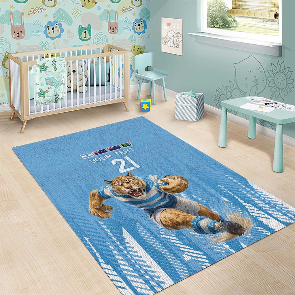 Argentina Rugby Custom Area Rug Glory Be To Pumas - Wonder Print Shop