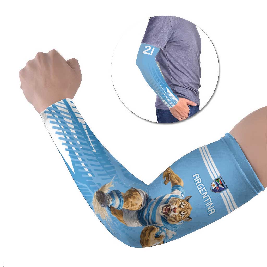 Argentina Rugby Custom Arm Sleeves Glory Be To Pumas - Wonder Print Shop