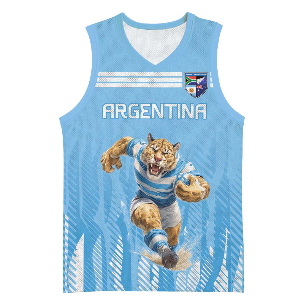 Argentina Rugby Custom Basketball Jersey Glory Be To Pumas - Wonder Print Shop