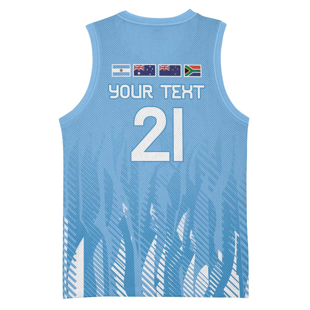 Argentina Rugby Custom Basketball Jersey Glory Be To Pumas - Wonder Print Shop