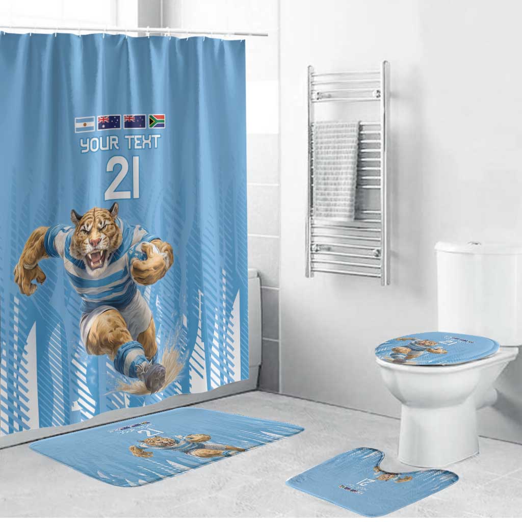 Argentina Rugby Custom Bathroom Set Glory Be To Pumas - Wonder Print Shop