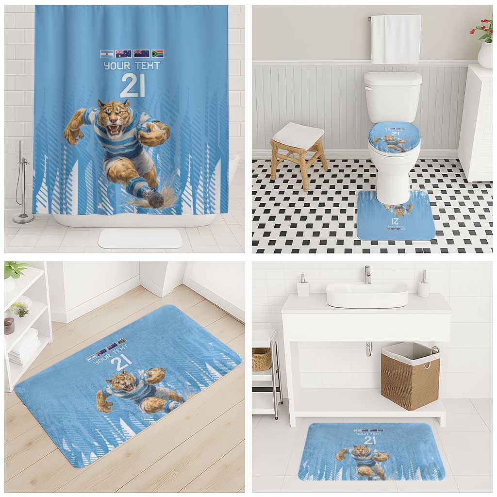 Argentina Rugby Custom Bathroom Set Glory Be To Pumas - Wonder Print Shop