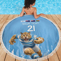 Argentina Rugby Custom Beach Blanket Glory Be To Pumas - Wonder Print Shop