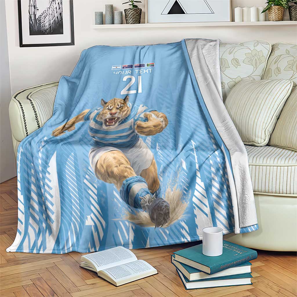 Argentina Rugby Custom Blanket Glory Be To Pumas - Wonder Print Shop