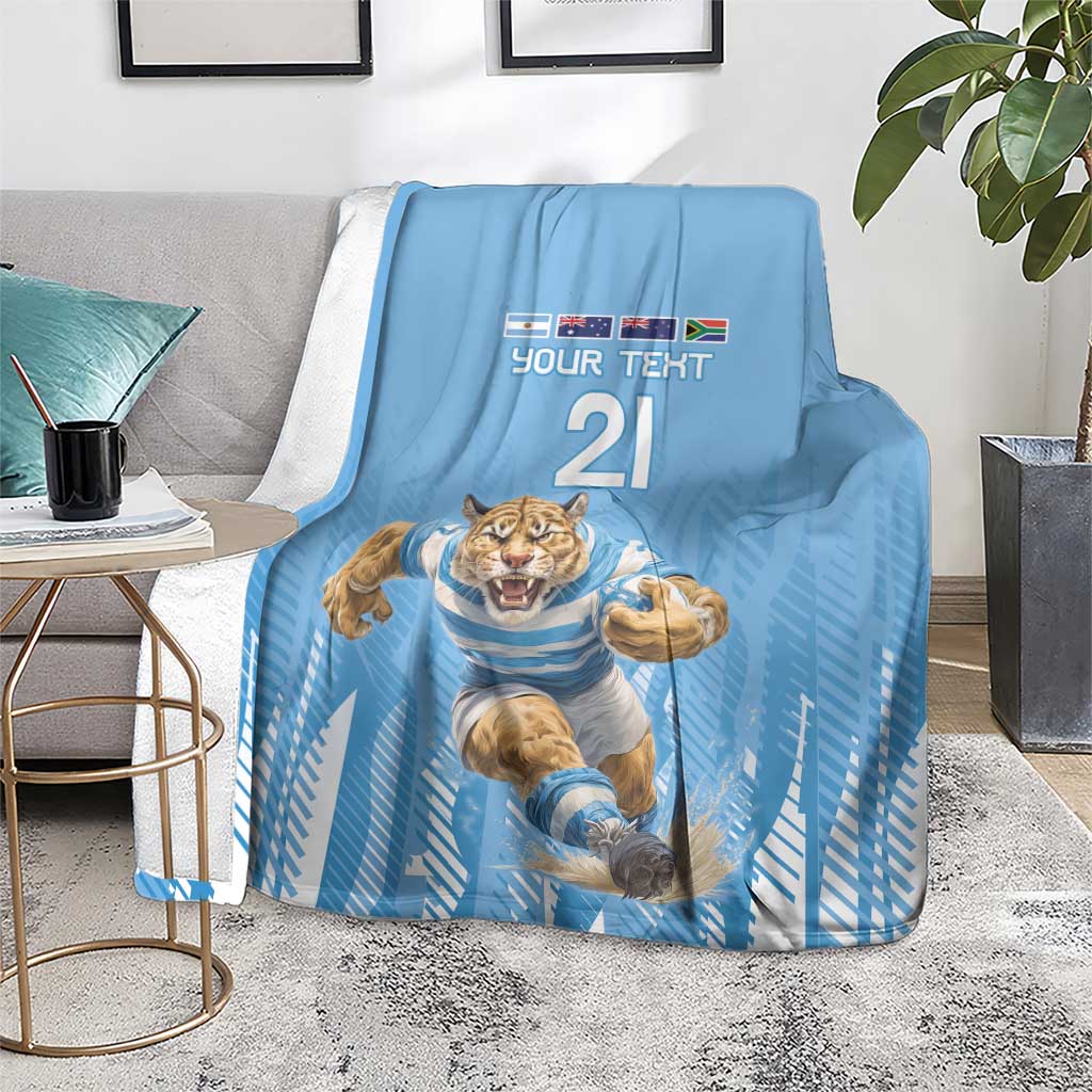 Argentina Rugby Custom Blanket Glory Be To Pumas - Wonder Print Shop