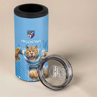 Argentina Rugby Custom 4 in 1 Can Cooler Tumbler Glory Be To Pumas - Wonder Print Shop