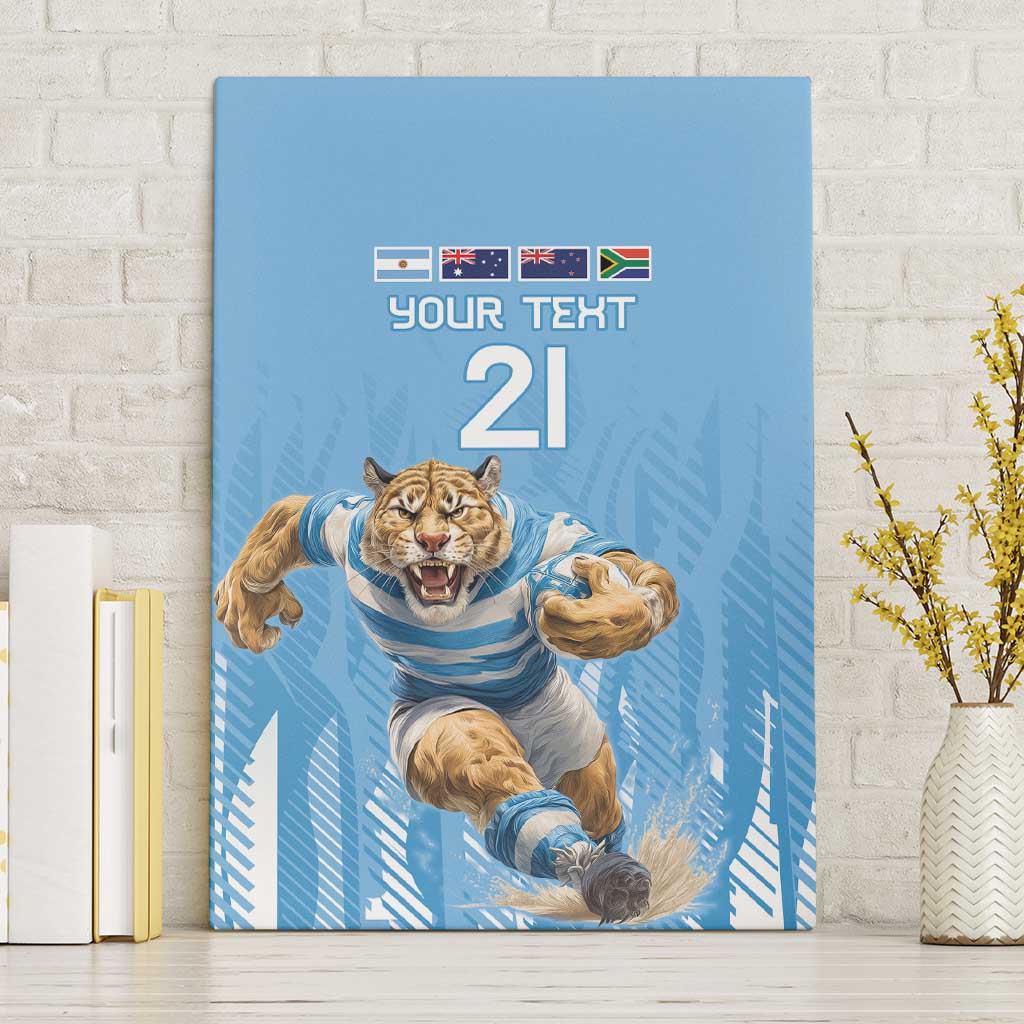 Argentina Rugby Custom Canvas Wall Art Glory Be To Pumas - Wonder Print Shop