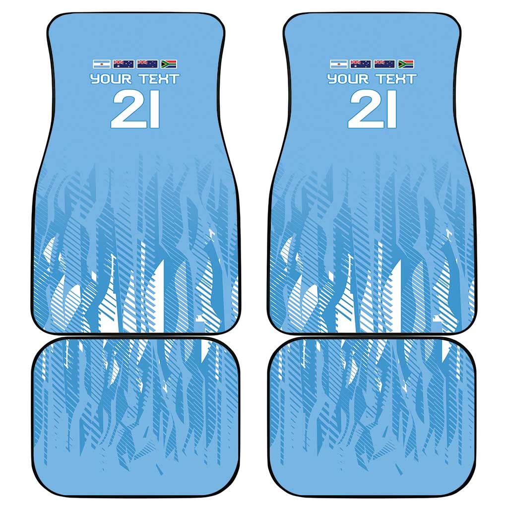 Argentina Rugby Custom Car Mats Glory Be To Pumas - Wonder Print Shop