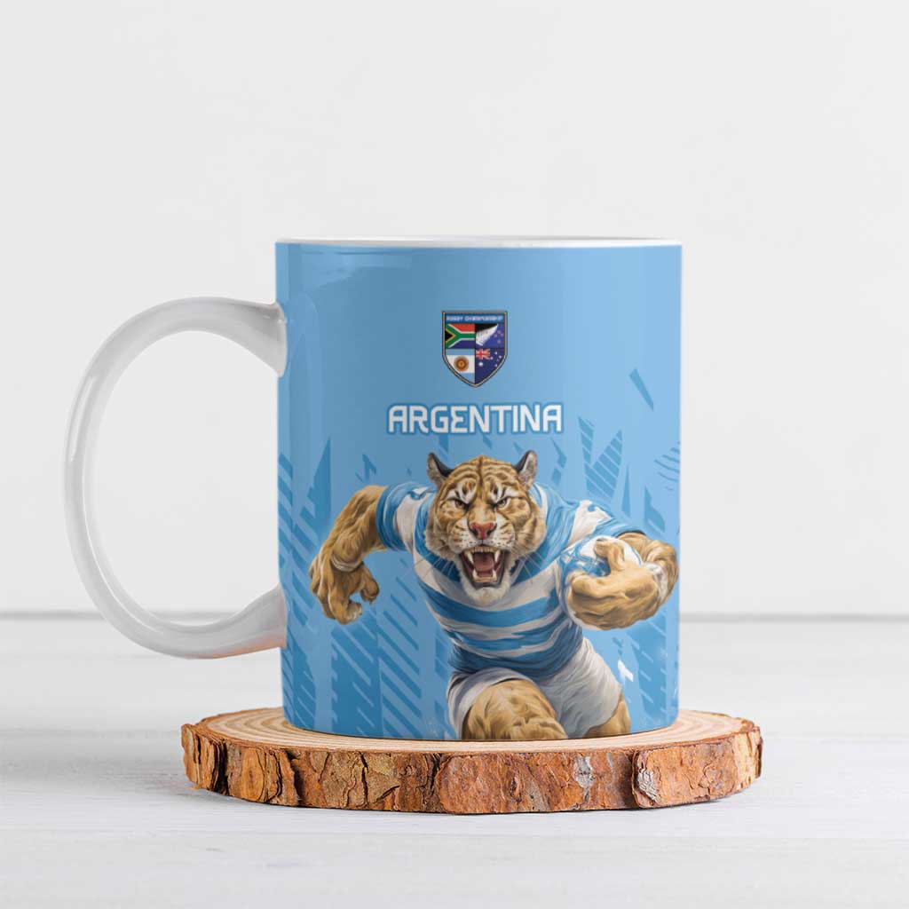 Argentina Rugby Custom Ceramic Mug Glory Be To Pumas - Wonder Print Shop