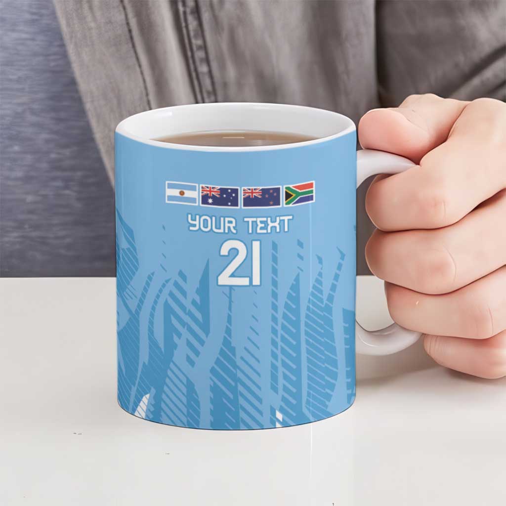 Argentina Rugby Custom Ceramic Mug Glory Be To Pumas - Wonder Print Shop