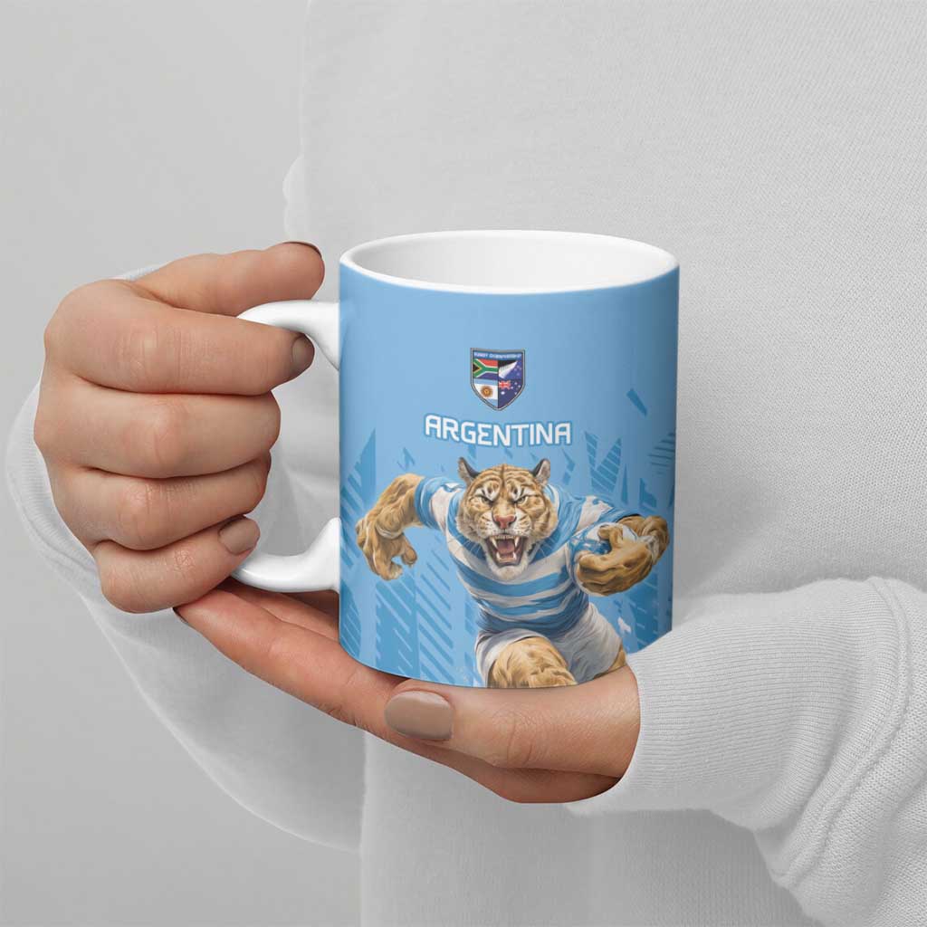 Argentina Rugby Custom Ceramic Mug Glory Be To Pumas - Wonder Print Shop