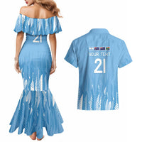 Argentina Rugby Custom Couples Matching Mermaid Dress and Hawaiian Shirt Glory Be To Pumas - Wonder Print Shop
