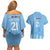 Argentina Rugby Custom Couples Matching Off Shoulder Short Dress and Hawaiian Shirt Glory Be To Pumas - Wonder Print Shop