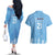 Argentina Rugby Custom Couples Matching Off The Shoulder Long Sleeve Dress and Hawaiian Shirt Glory Be To Pumas - Wonder Print Shop