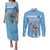 Argentina Rugby Custom Couples Matching Puletasi and Long Sleeve Button Shirt Glory Be To Pumas - Wonder Print Shop
