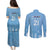 Argentina Rugby Custom Couples Matching Puletasi and Long Sleeve Button Shirt Glory Be To Pumas - Wonder Print Shop
