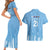 Argentina Rugby Custom Couples Matching Short Sleeve Bodycon Dress and Hawaiian Shirt Glory Be To Pumas - Wonder Print Shop
