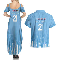 Argentina Rugby Custom Couples Matching Summer Maxi Dress and Hawaiian Shirt Glory Be To Pumas - Wonder Print Shop