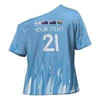 Argentina Rugby Custom Cross Shoulder Shirt Glory Be To Pumas - Wonder Print Shop