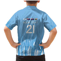 Argentina Rugby Custom Family Matching Mermaid Dress and Hawaiian Shirt Glory Be To Pumas - Wonder Print Shop