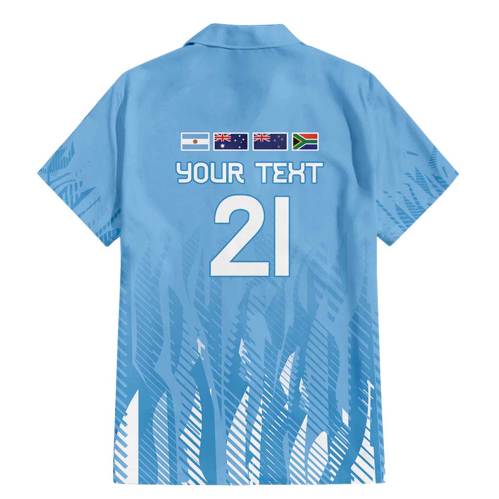 Argentina Rugby Custom Family Matching Mermaid Dress and Hawaiian Shirt Glory Be To Pumas - Wonder Print Shop