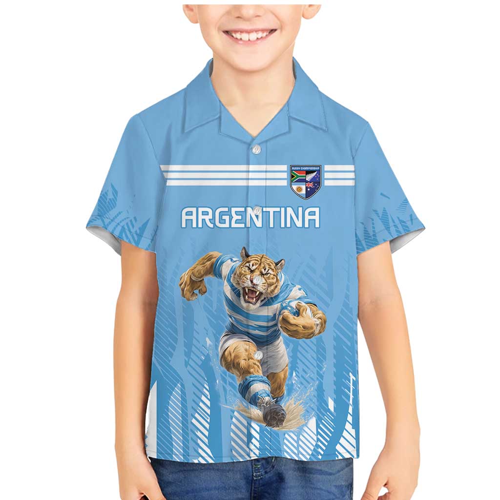 Argentina Rugby Custom Family Matching Mermaid Dress and Hawaiian Shirt Glory Be To Pumas - Wonder Print Shop